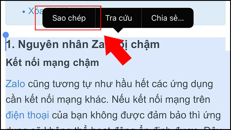 Cách sao chép văn bản trên OPPO